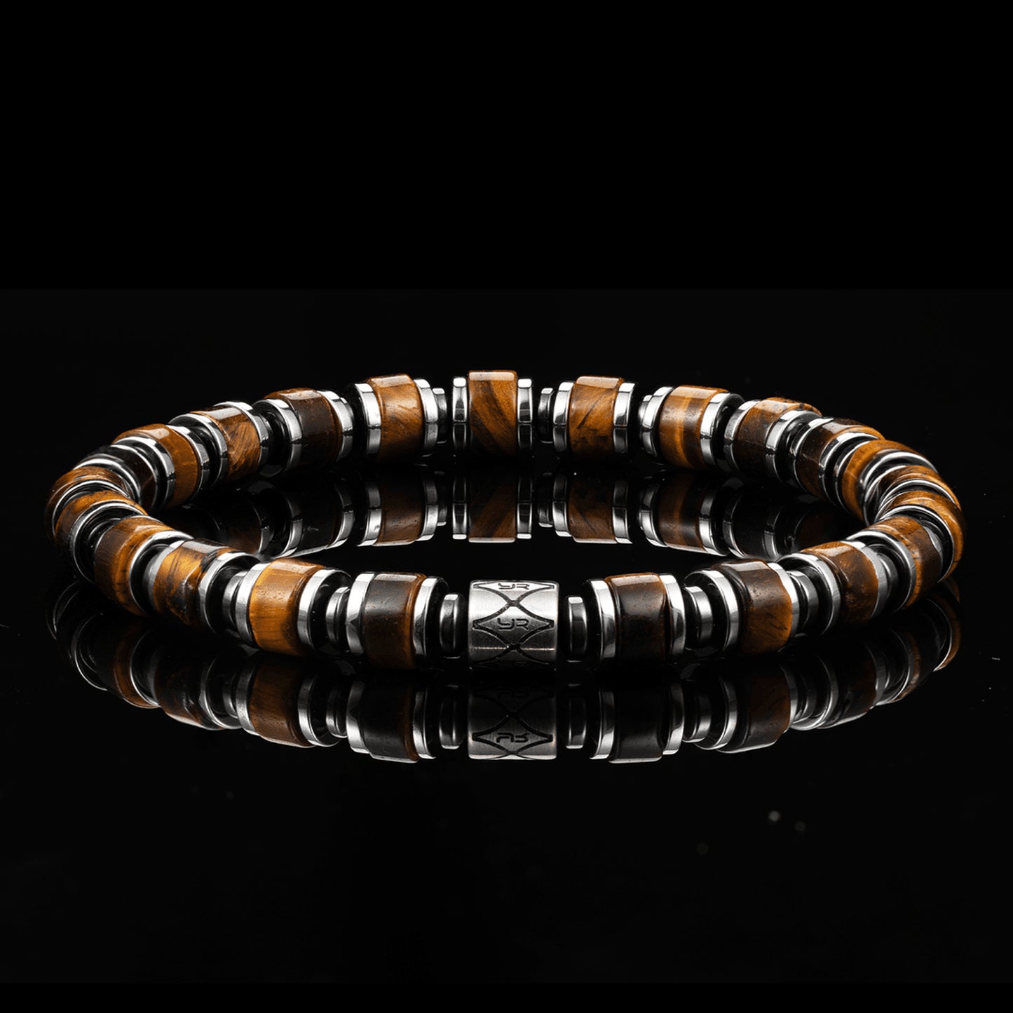 タイガーアイチタンスチールブレスレット（6mm）