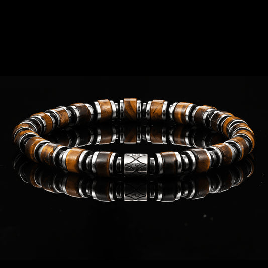 タイガーアイチタンスチールブレスレット（6mm）